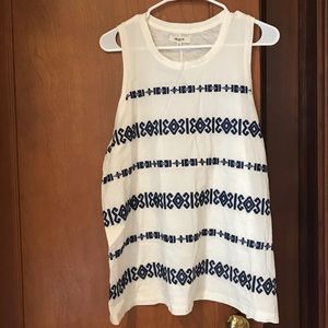 Madewell NWT Embroidered Tank Top